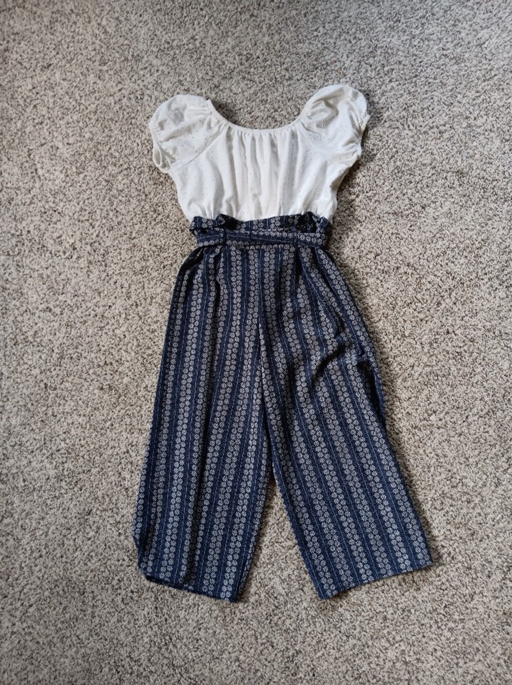 Girls Medium Size 10 knitworks romper jumpsuit Daisies